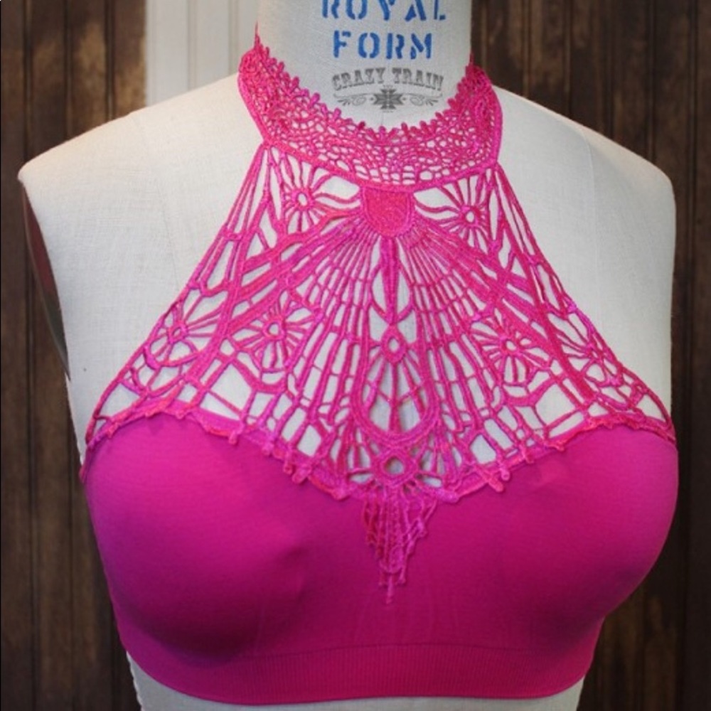 Crazy Train Pink Bralette S & M